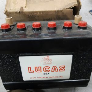 NOS TR3 Lucas battery. Still in box; never had acid. from 1962